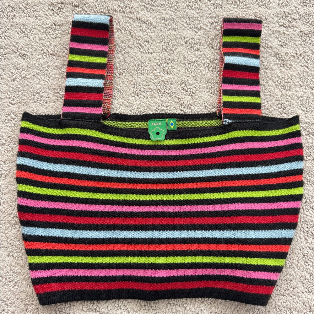 Farm Rio crochet crop tank size small
